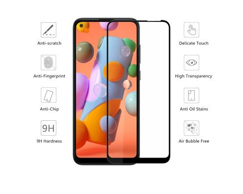Скло захисне Drobak Samsung A11 (Black) (121276) (121276)