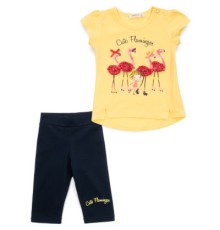 Футболка дитяча Breeze з фламінго і капрі (13490-92G-yellow)