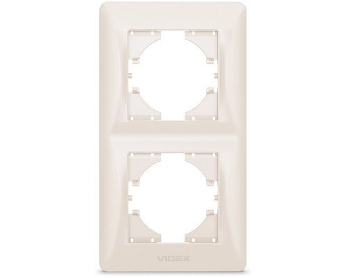 Рамка Videx BINERA кремова 2 пости (VF-BNFR2V-CR)