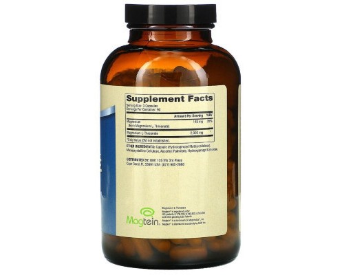Мінерали Dr. Mercola Магній L-Треонат, Magnesium L-Threonate, 270 капсул (MCL-03069)
