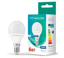 Лампочка TITANUM G45 6W E14 3000K (TLG4506143)