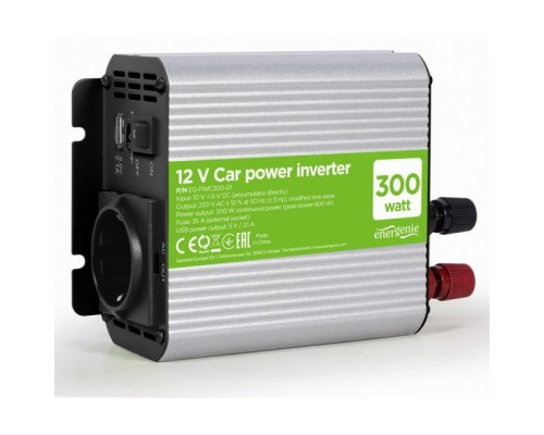 Автомобільний інвертор EnerGenie 12V/220V 300 Вт (EG-PWC300-01) 