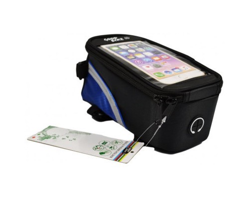 Велосумка нарамна Good Bike під смартфон 4,8 Black/Blue (94882-IS)