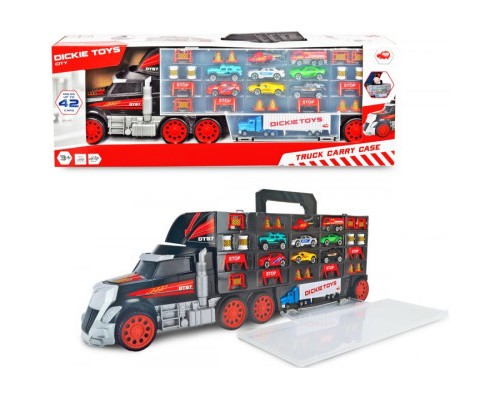 Ігровий набір Dickie Toys Трейлер перевізник авто, вантажівка з ручкою (3749023) Ігровий набір Dickie Toys Трейлер перевізник авто, вантажівка з ручкою (3749023)
