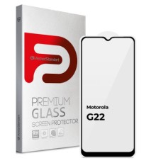 Скло захисне Armorstandart Full Glue Motorola G22 Black (ARM65483)