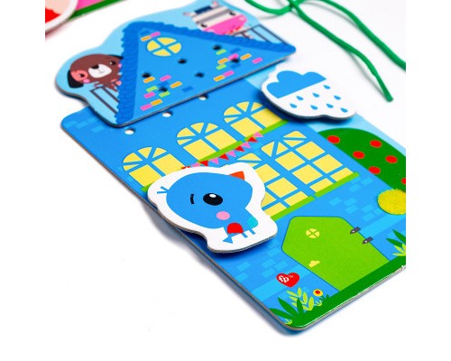 Розвиваюча іграшка Vladi Toys Гра-шнурівка Fisher Price Кольорові будиночки (укр) (VT5303-26) Розвиваюча іграшка Vladi Toys Гра-шнурівка Fisher Price Кольорові будиночки (укр) (VT5303-26)