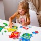 Розвиваюча іграшка Vladi Toys Гра-шнурівка Fisher Price Кольорові будиночки (укр) (VT5303-26)