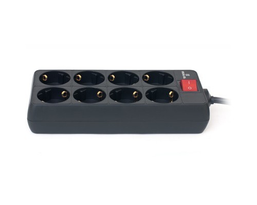 Мережевий фільтр живлення REAL-EL RS-8 Protect 5m, black (EL122300024)