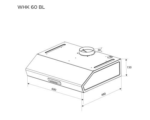 Витяжка кухонна Pyramida WHK 60 BL
