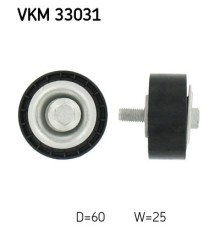 Ролик натягувача ременя SKF VKM 33031