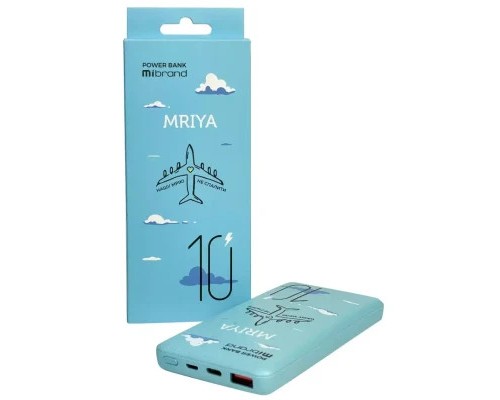 Батарея універсальна Mibrand 10000 mAh Mriya Blue (MI10K/Mriya) 