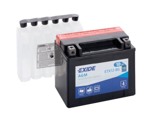 Акумулятор автомобільний EXIDE AGM 10Ah (+/-) (150EN) (ETX12-BS)