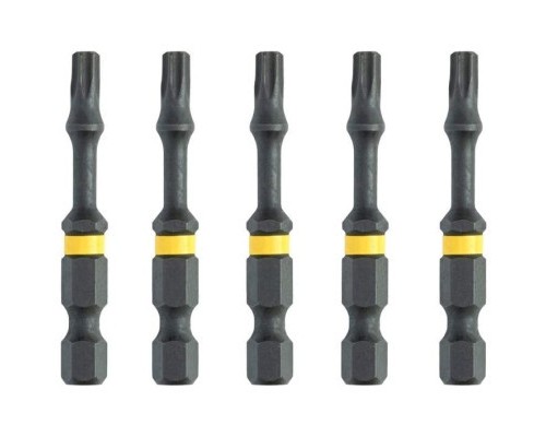 Набір біт DeWALT IMPACT TORSION, ударні, Torx, T25, L=57 мм, 5 шт (DT7396T)