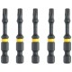 Набір біт DeWALT IMPACT TORSION, ударні, Torx, T25, L=57 мм, 5 шт (DT7396T)