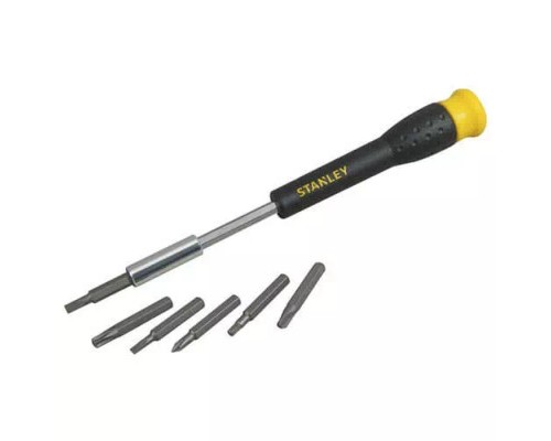 Викрутка Stanley з бітами Phillips, Pozidriv, Torx, Slotted, Sl1, Ph00, Pz0, Т5, ТТ10, L = 25 мм, 33 шт, кейс (STHT0-62634)