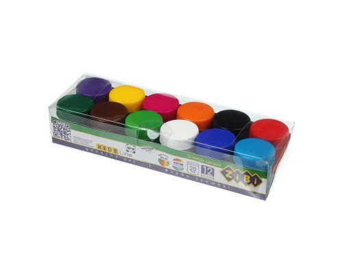 Гуашеві фарби ZiBi KIDS Line -2, 12 кольорів х 20 мл (ZB.6605)