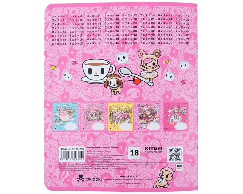 Зошит Kite tokidoki 18 аркушів, клітинка (TK23-236)