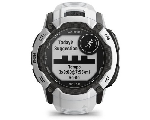 Смарт-годинник Garmin Instinct 2X Solar, Whitestone, GPS (010-02805-04)