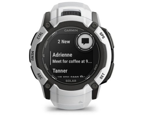 Смарт-годинник Garmin Instinct 2X Solar, Whitestone, GPS (010-02805-04)