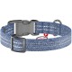 Нашийник для тварин WAUDOG Re-cotton з QR паспортом світловідбивний Ш 15 мм Д 25-35 см синій (028612)