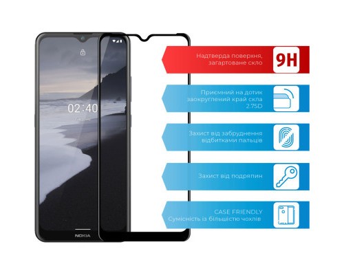 Скло захисне ACCLAB Full Glue Nokia 2.4 (1283126510793)