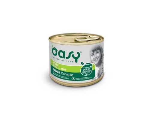 Консерви для собак OASY One Animal Protein ADULT Small/Mini з кроликом 200 г (8053017344423)