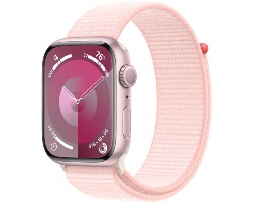 Смарт-годинник Apple Watch Series 9 GPS 45mm Pink Aluminium Case with Light Pink Sport Loop (MR9J3QP/A)