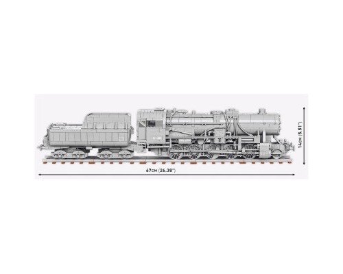 Конструктор Cobi Локомотив Kriegslokomotive Class 52 1:35, 2476 деталей (COBI-6281)
