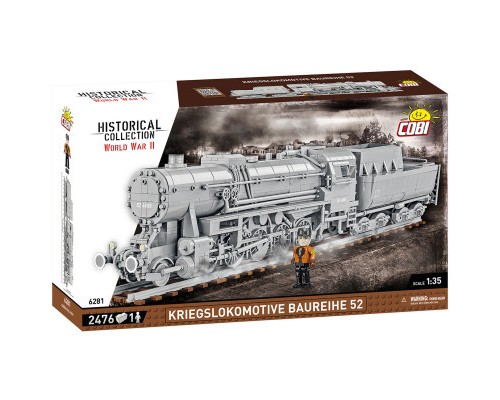 Конструктор Cobi Локомотив Kriegslokomotive Class 52 1:35, 2476 деталей (COBI-6281)