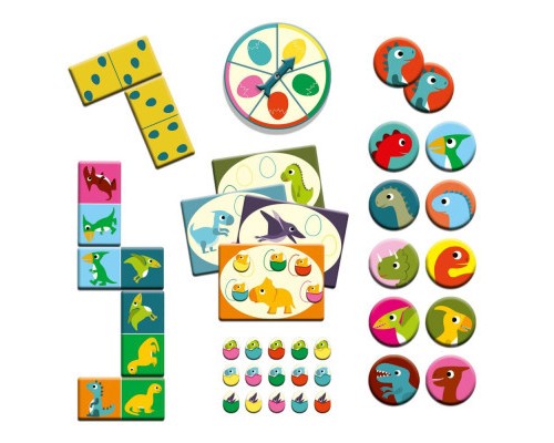 Настільна гра Djeco Набір настільних ігор Динозаври (DJ08132)