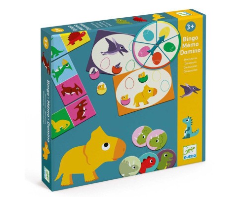 Настільна гра Djeco Набір настільних ігор Динозаври (DJ08132)
