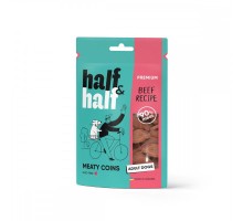 Ласощі для собак Half&Half у формі м'ясних монеток з яловичиною 100 г (4823082431816)