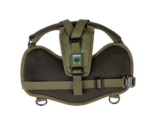 Шлея для собак WAUDOG PRO металевий фастекс S В 44-60 см хакі (689131)