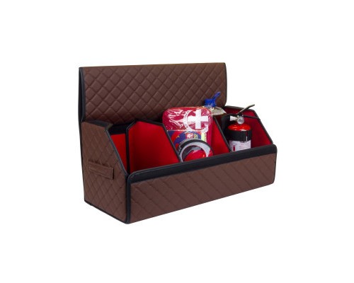 Сумка-органайзер EVAtech ECO L 30x30x65 см коричнева з коричневою ниткою (EHECELZZBR)