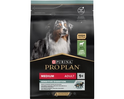 Сухий корм для собак Purina Pro Plan Medium з чутливим травленням (ягня) 3 кг (7613035214798)
