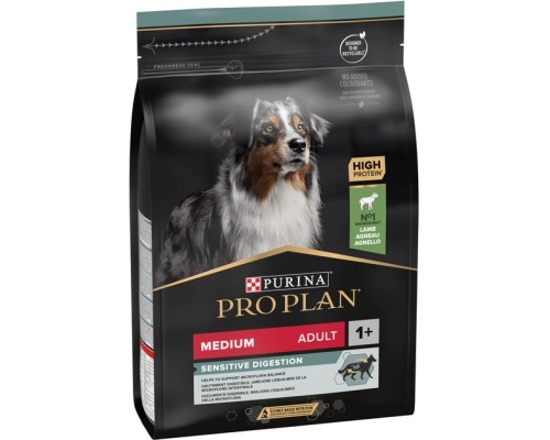 Сухий корм для собак Purina Pro Plan Medium з чутливим травленням (ягня) 3 кг (7613035214798)