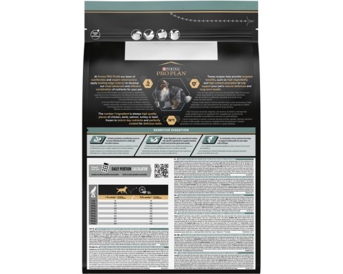 Сухий корм для собак Purina Pro Plan Medium з чутливим травленням (ягня) 3 кг (7613035214798)