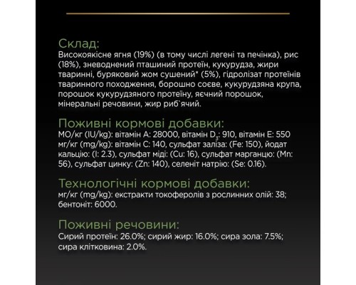 Сухий корм для собак Purina Pro Plan Medium з чутливим травленням (ягня) 3 кг (7613035214798)