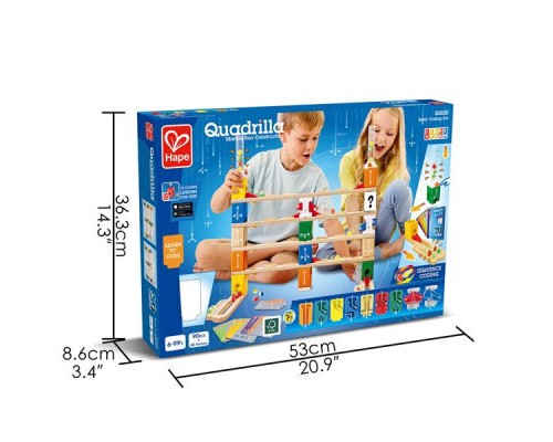 Конструктор Hape лабіринт Quadrilla Програмування основи 130 елементів (E6028)