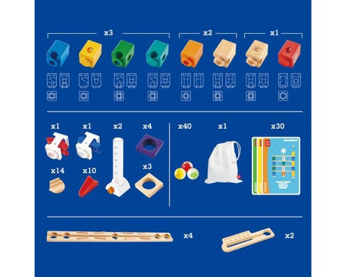 Конструктор Hape лабіринт Quadrilla Програмування основи 130 елементів (E6028)