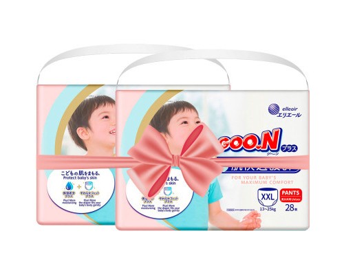 Підгузки GOO.N Plus для дітей 13-25 кг розмір XXL унісекс 56 шт (21000634-2)