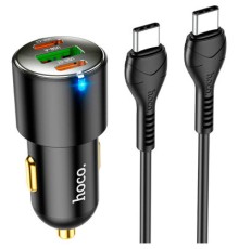 Зарядний пристрій HOCO N26 2xType-C, USB-A Black (6931474765208)