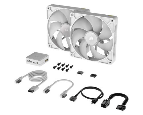 Кулер до корпусу Corsair iCUE Link RX140 RGB PWM White Dual Pack (CO-9051024-WW)
