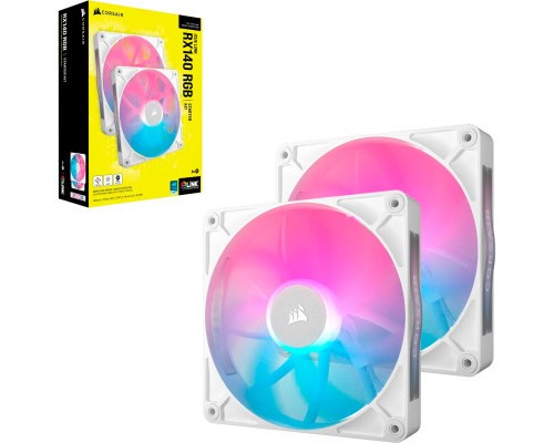 Кулер до корпусу Corsair iCUE Link RX140 RGB PWM White Dual Pack (CO-9051024-WW)