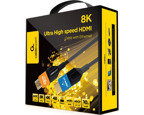 Кабель мультимедійний HDMI to HDMI 20.0m V.2.1 8K 60Hz/4K 120Hz Optic (AOC) Cablexpert (CC-HDMI8K-AOC-20M) Кабель мультимедійний HDMI to HDMI 20.0m V.2.1 8K 60Hz/4K 120Hz Optic (AOC) Cablexpert (CC-HDMI8K-AOC-20M)
