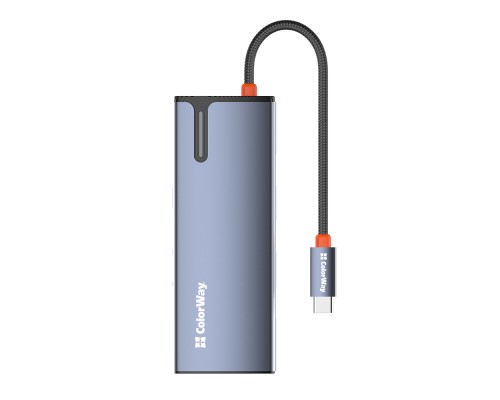 Порт-реплікатор ColorWay Docking Station USB-C 5-в-1 Type C PD 100W/USB3.0х3/HDMI 4К (CW-HUB01)