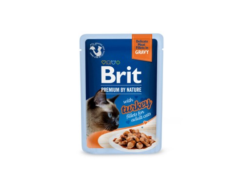 Вологий корм для кішок Brit Premium Delicate Fillets in Gravy Turkey філе в соусі (8595602570560) Вологий корм для кішок Brit Premium Delicate Fillets in Gravy Turkey філе в соусі (8595602570560)