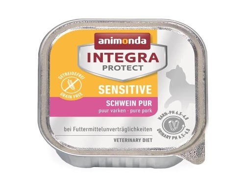 Вологий корм для кішок Animonda Integra Protect Sensitive Pure Pork з харчовою непереносимістю моно свинина (4017721866965)