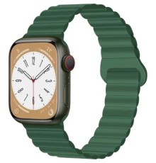 Ремінець до смарт-годинника Drobak Silicone Magnetic Link для Apple Watch All Series Ultra 2 49/45/44/42mm Army Green (898926)