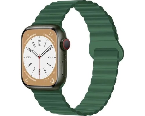 Ремінець до смарт-годинника Drobak Silicone Magnetic Link для Apple Watch All Series Ultra 2 49/45/44/42mm Army Green (898926)